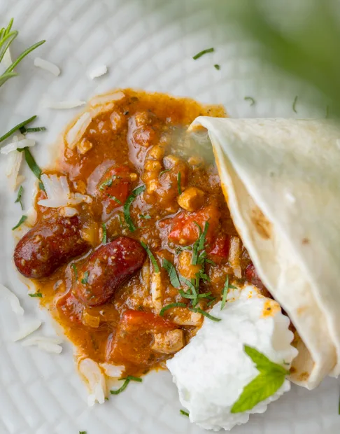 Fajita de alubias chili NON carne